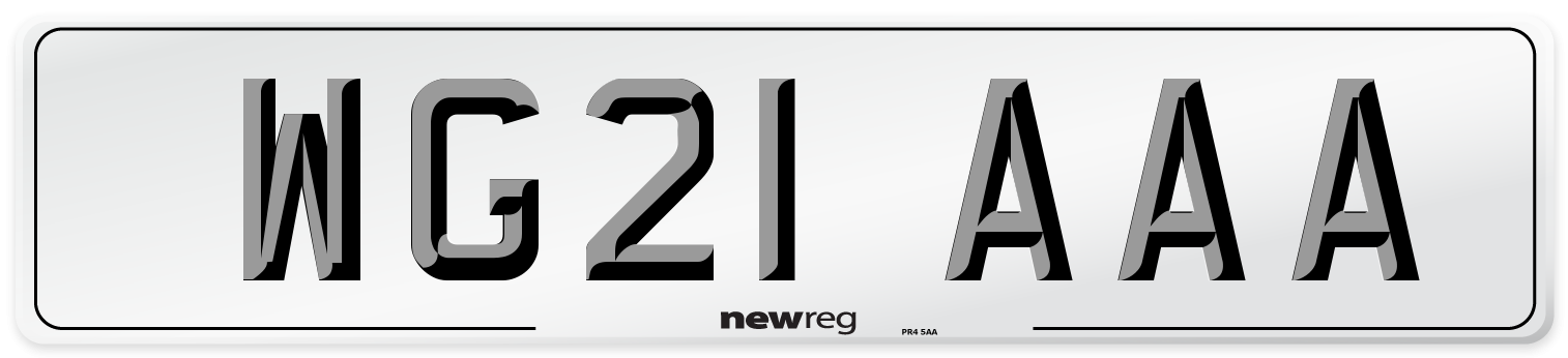 WG21 AAA Number Plate from New Reg